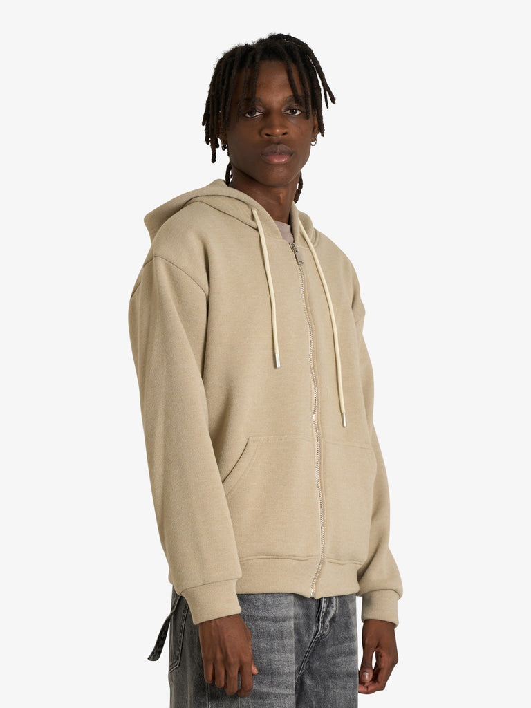 YES LONDON felpa con cappuccio xmf3974 uomo panna lana