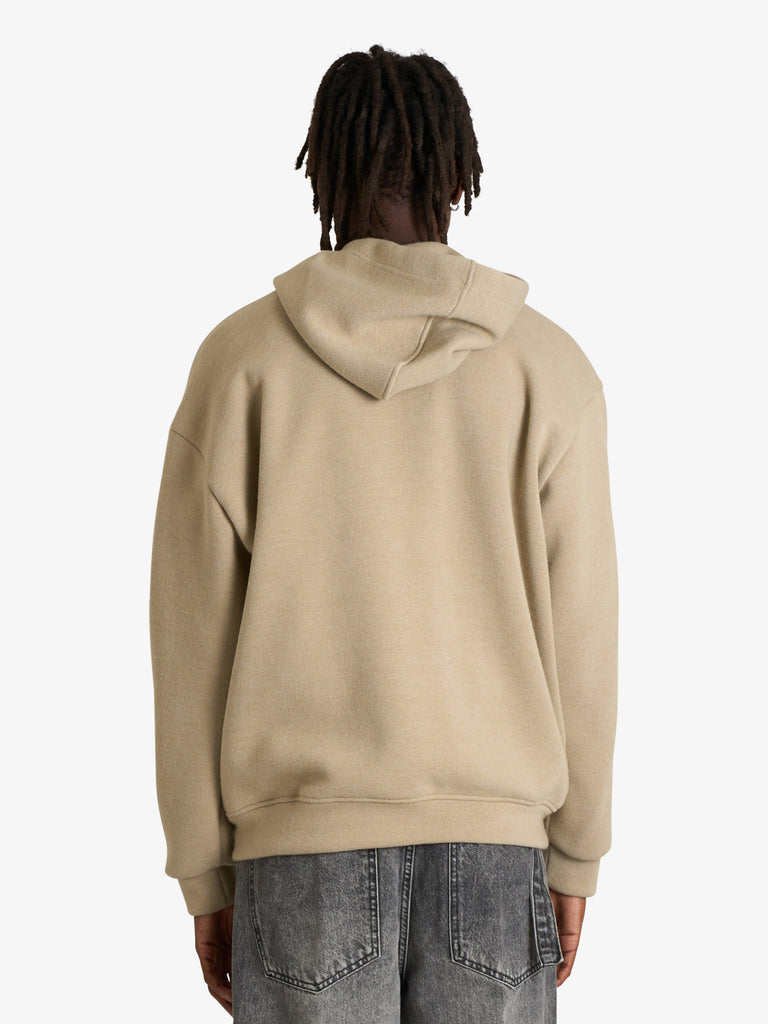 YES LONDON felpa con cappuccio xmf3974 uomo panna lana