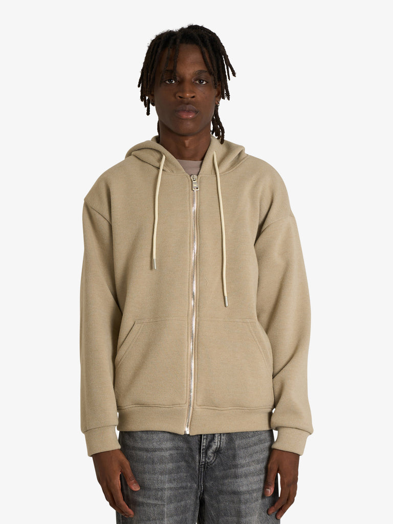 YES LONDON felpa con cappuccio xmf3974 uomo panna lana