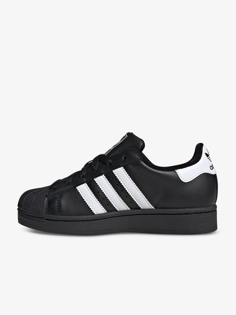 ADIDAS sneakers donna superstar 2 j JH9977 pelle nero