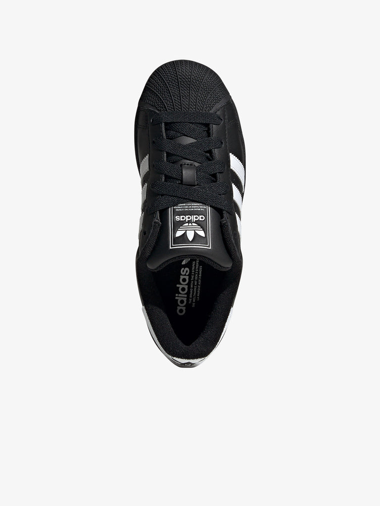 ADIDAS sneakers donna superstar 2 j JH9977 pelle nero