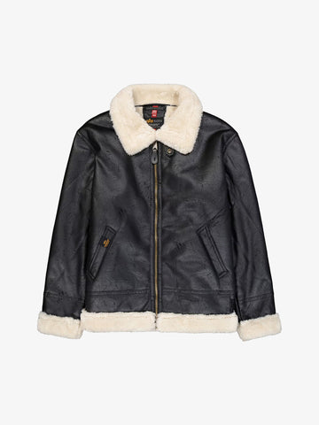 ALPHA INDUSTRIES Giubbotto B3 FL uomo nero