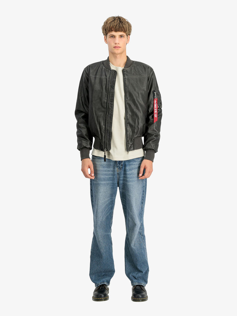 ALPHA INDUSTRIES Bomber MA-1 FL Vintage uomo nero