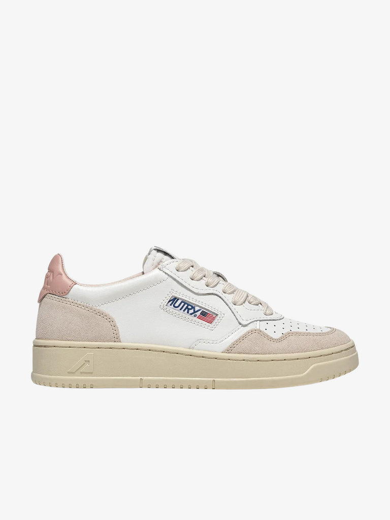 AUTRY Sneakers AULW donna in pelle bianco/rosa