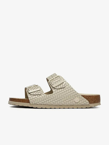 BIRKENSTOCK ciabatte arizona rivet pelle beige