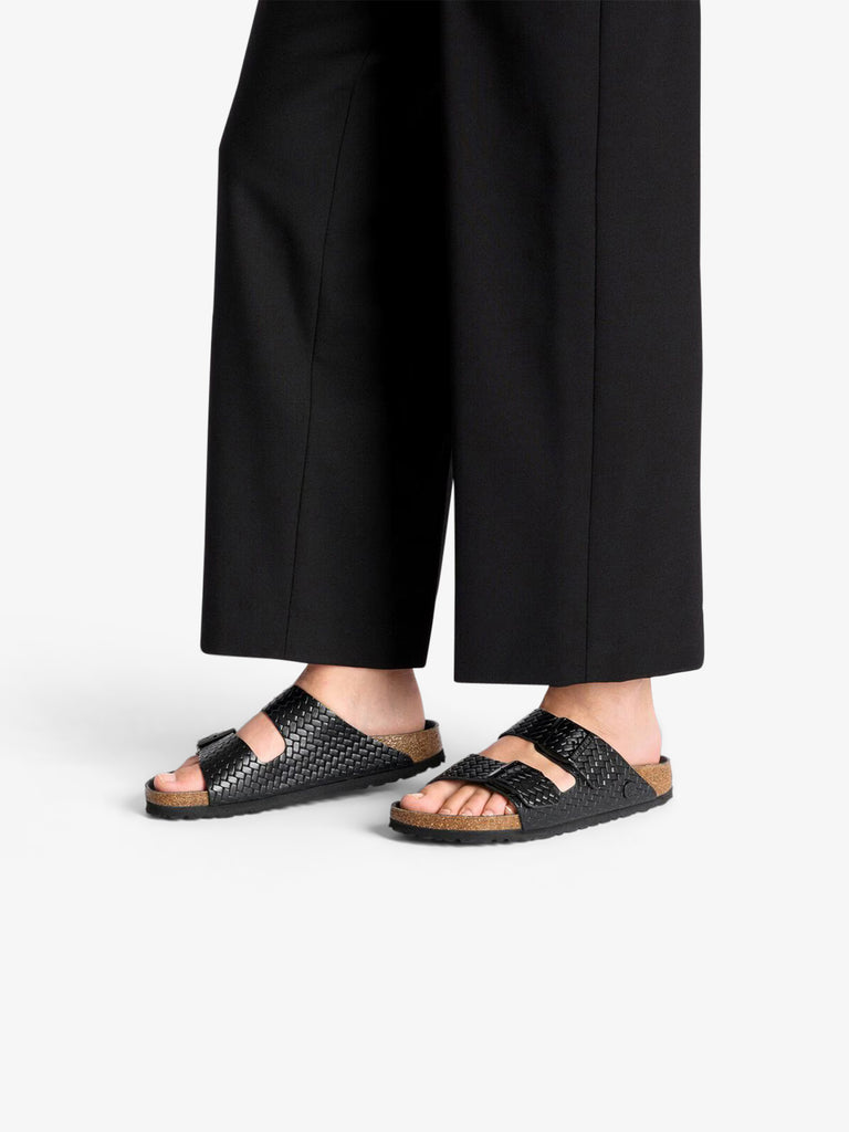 BIRKENSTOCK ciabatte uomo arizona rivet pelle nero