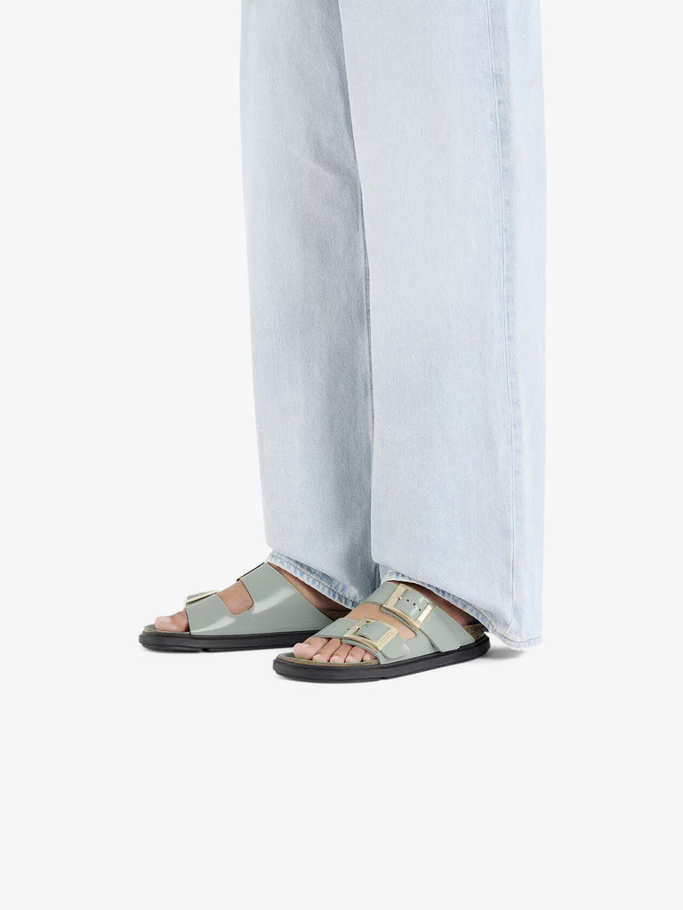 BIRKENSTOCK ciabatte donna arizona db pelle grigio