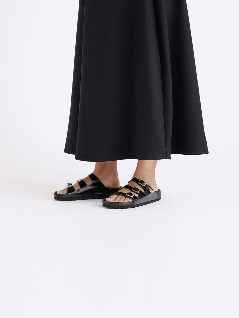 BIRKENSTOCK Ciabatte florida fresh exquisite pelle nero
