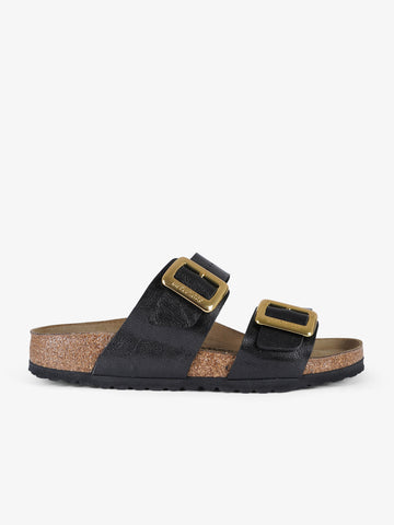 BIRKENSTOCK ciabatte donna sydney sintetico nero