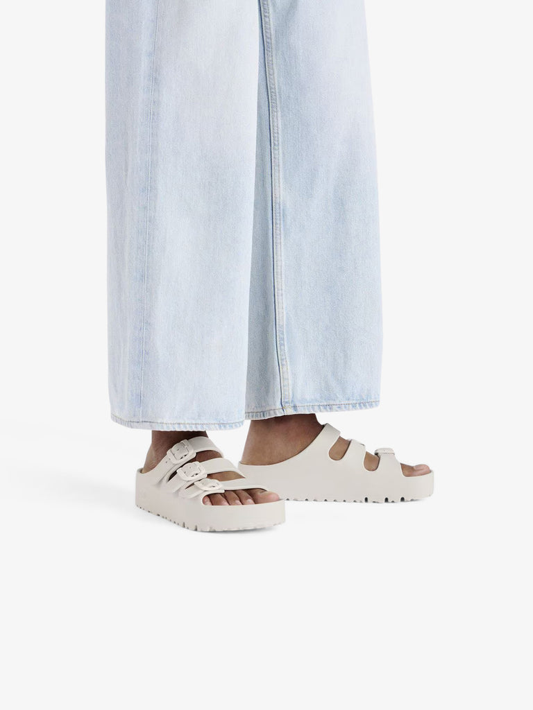 BIRKENSTOCK ciabatte donna florida eva flex platform plastica panna