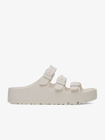 BIRKENSTOCK ciabatte donna florida eva flex platform plastica panna