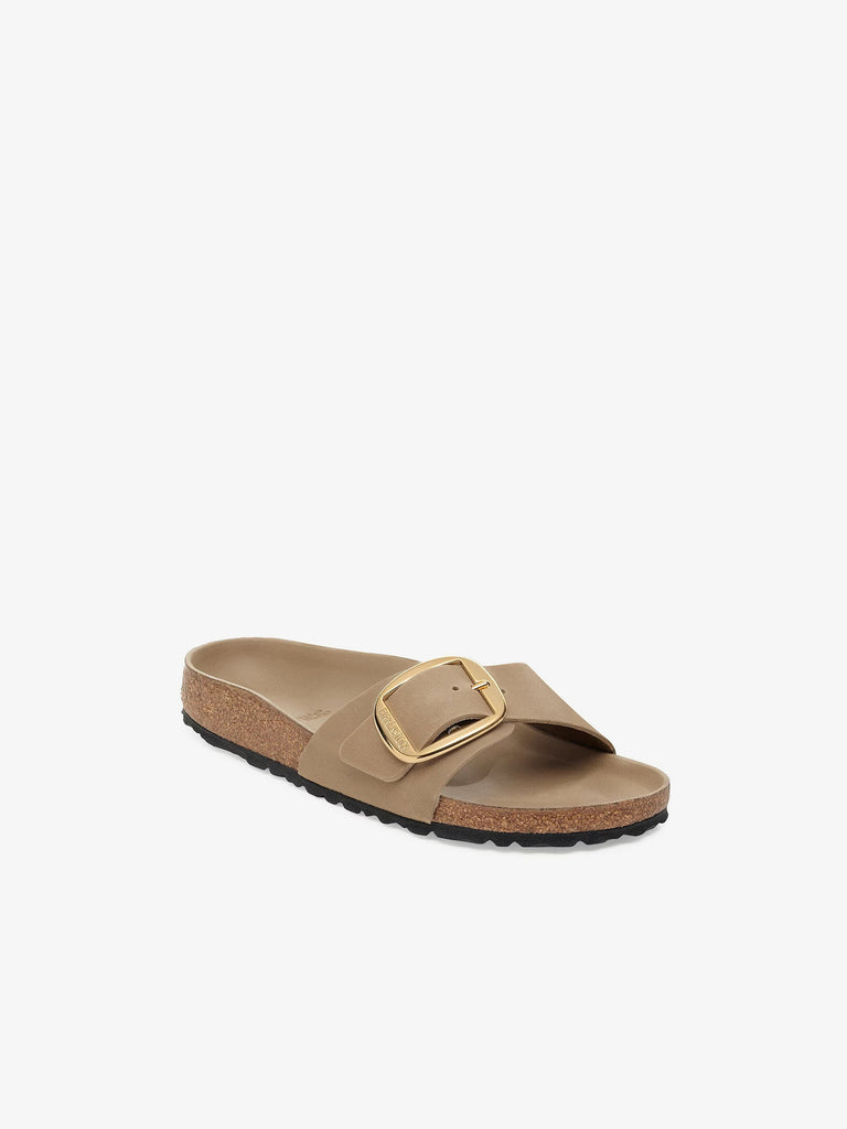 BIRKENSTOCK ciabatte donna madrid big buckle pelle marrone