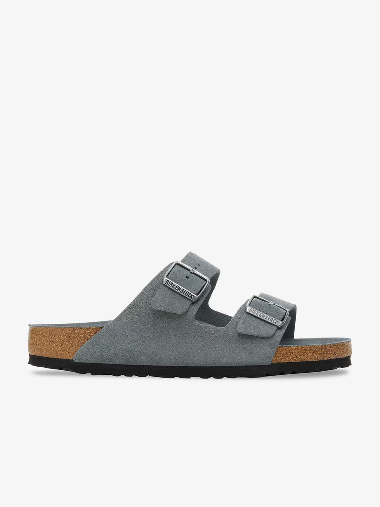 BIRKENSTOCK ciabatte uomo arizona sfb pelle grigio