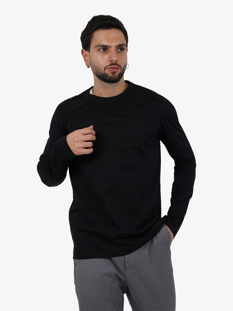 DONDUP T-shirt in jersey uomo cotone nero