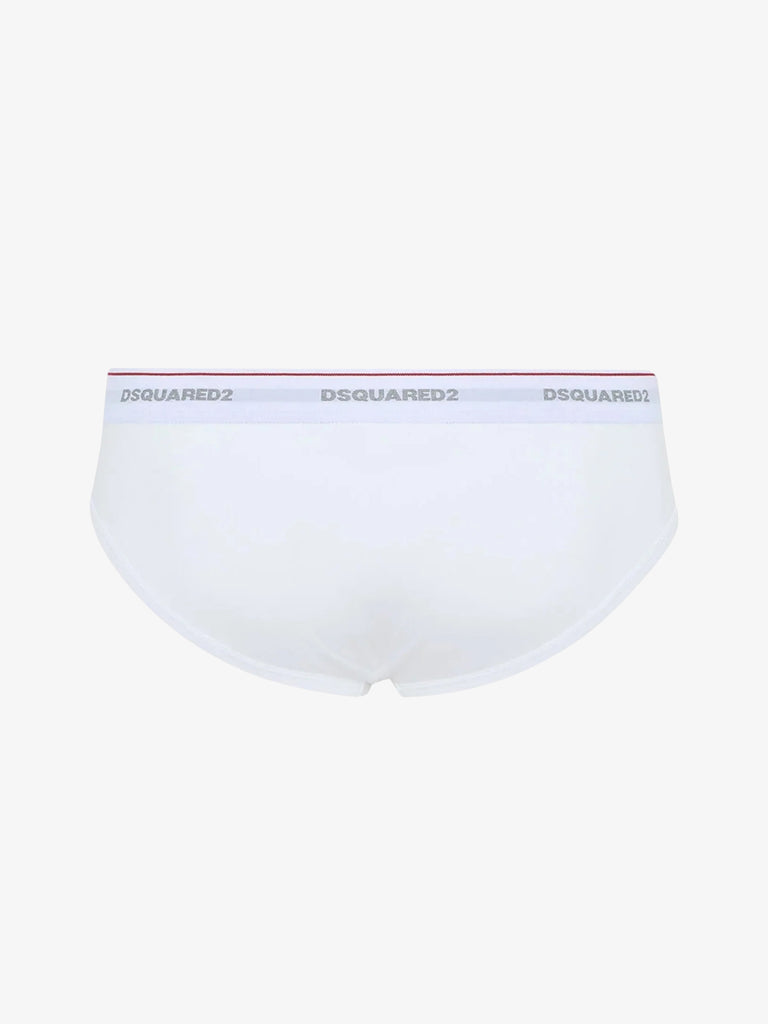 DSQUARED2 slip 3-pack brief uomo bianco cotone