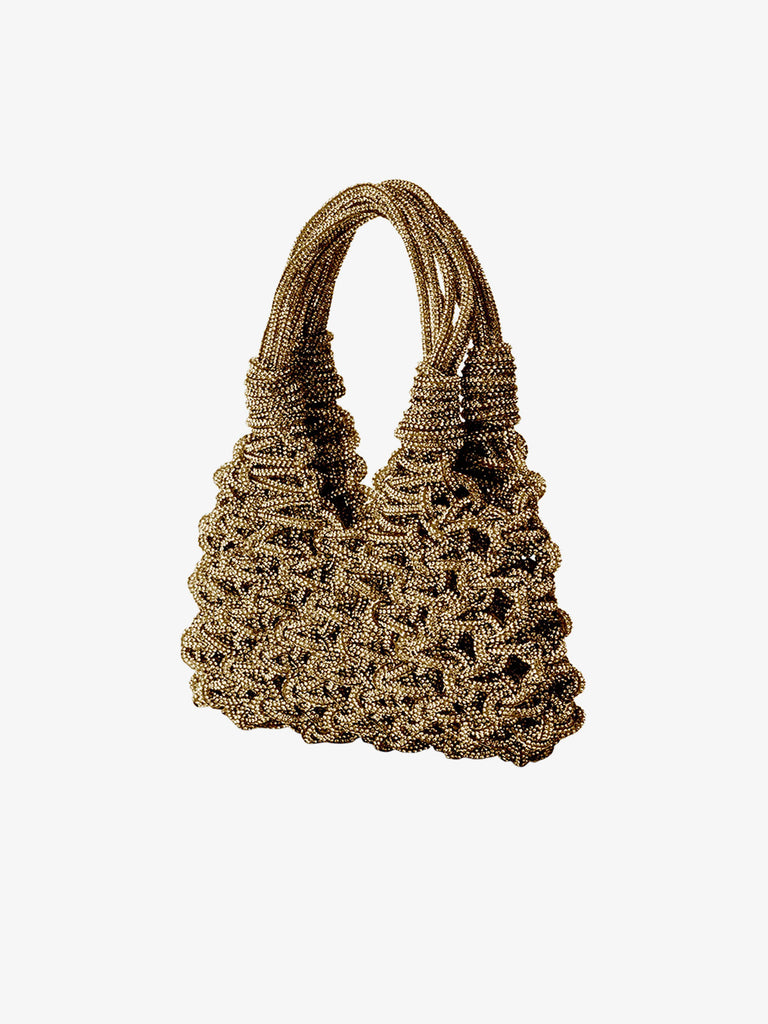 HIBOURAMA borsa a mano donna Vannifique Mini gioiello tempestata di cristalli argento