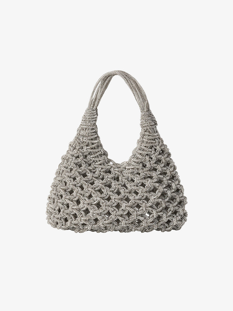 HIBOURAMA borsa a spalla donna vannifique gioiello con cristalli