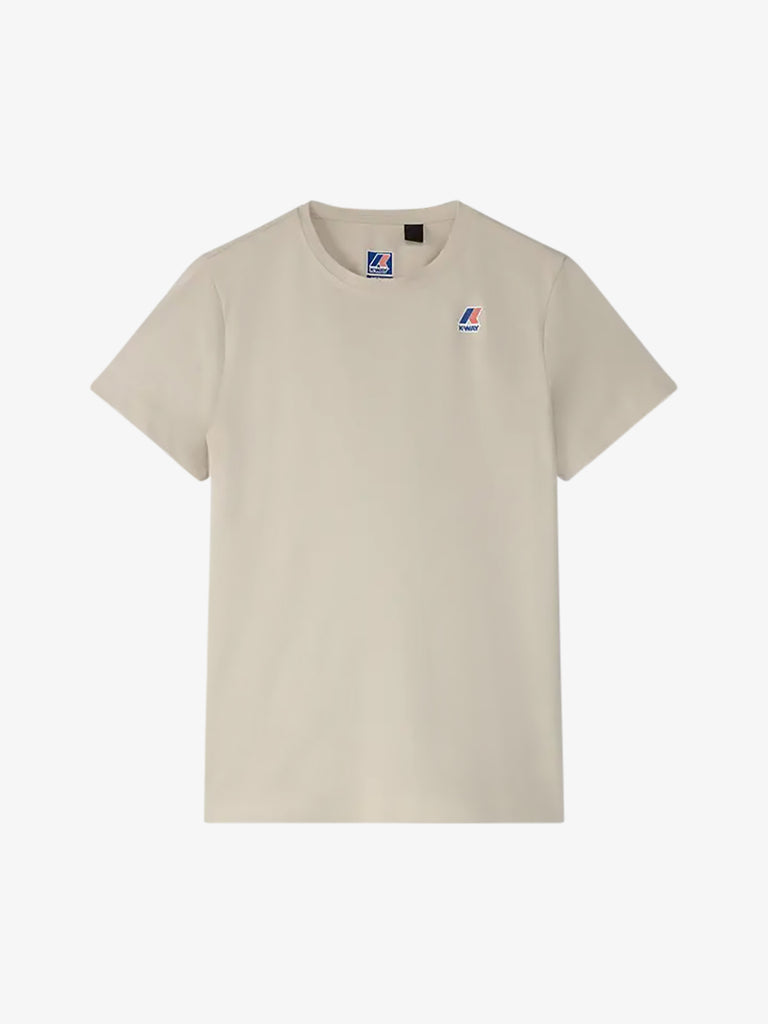K-WAY t-shirt le vrai edouard uomo beige cotone
