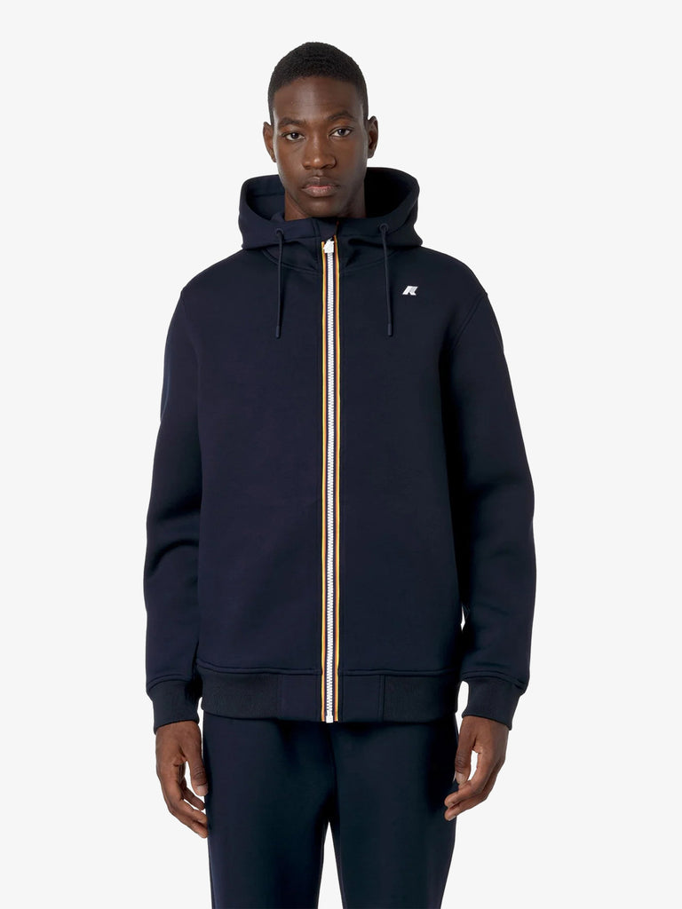 K-WAY Felpa con cappuccio Rainer Spacer K2141DW uomo blu