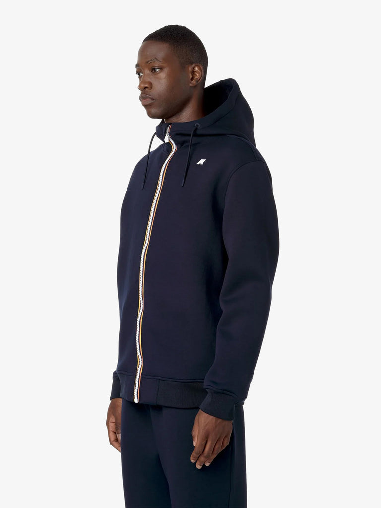 K-WAY Felpa con cappuccio Rainer Spacer K2141DW uomo blu