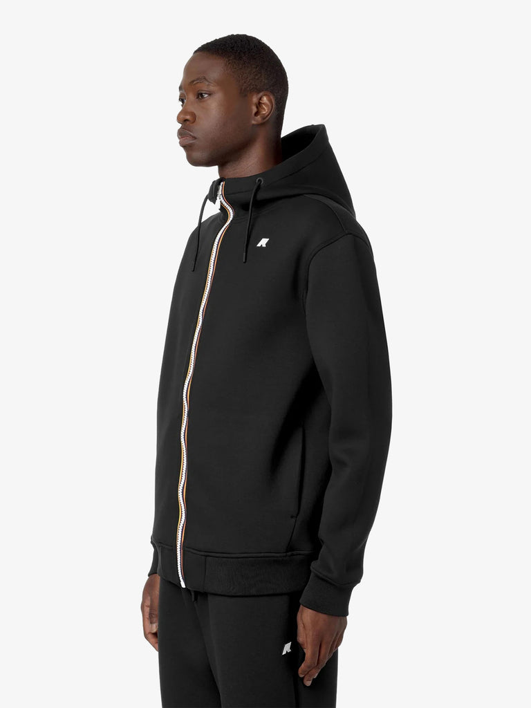 K-WAY Felpa con cappuccio Rainer Spacer K2141DW uomo nero