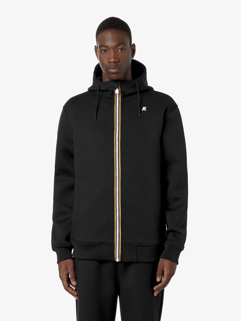 K-WAY Felpa con cappuccio Rainer Spacer K2141DW uomo nero