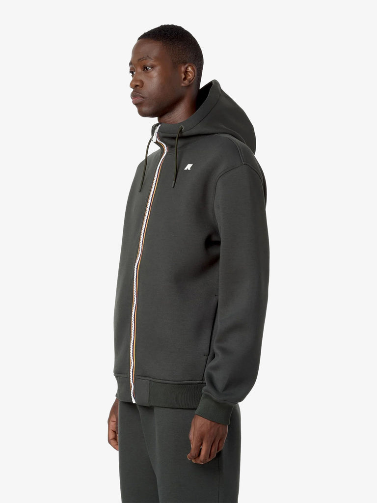K-WAY Felpa con cappuccio Rainer Spacer K2141DW uomo verde