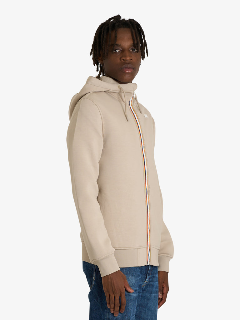 K-WAY felpa con cappuccio rainer spacer uomo beige