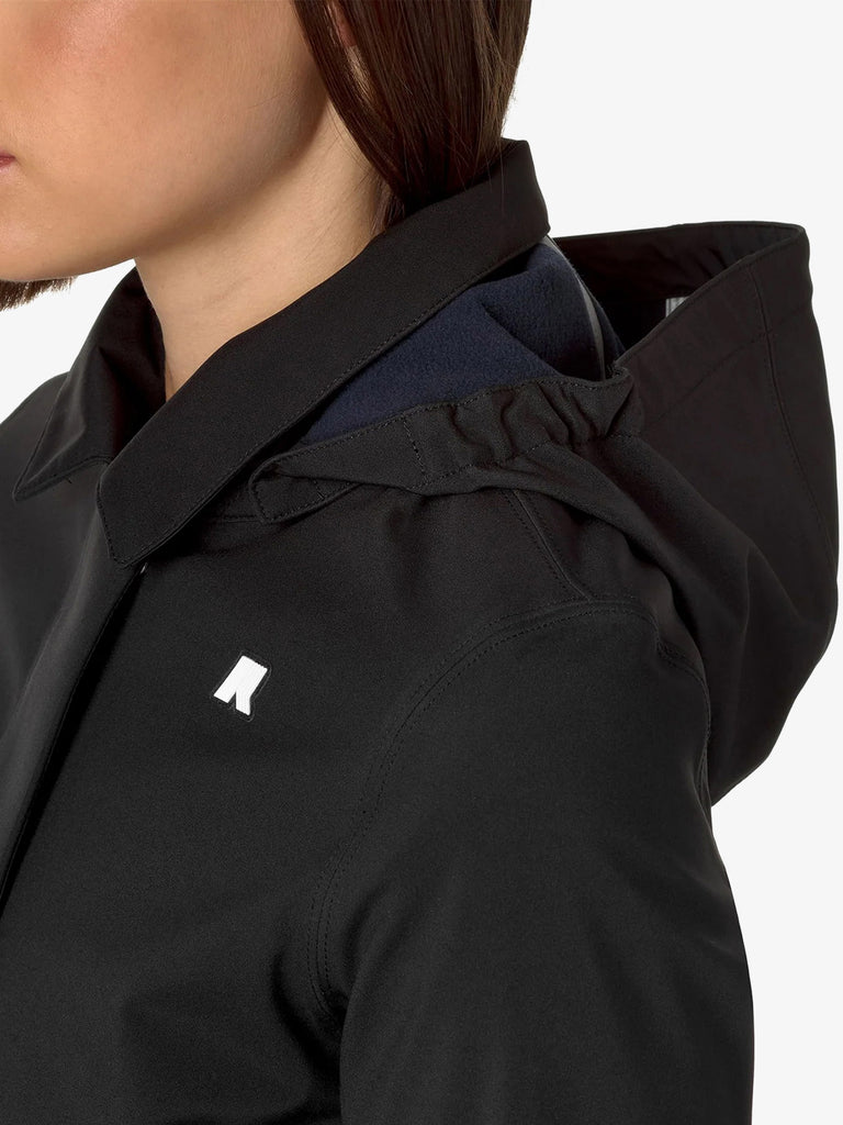 K-WAY Giubbotto Mathy Bonded Jersey K2148BW donna nero