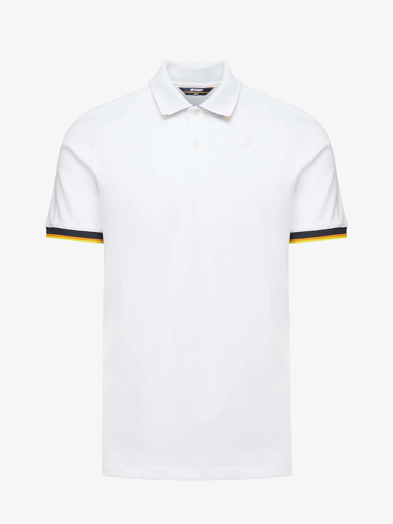 K-WAY Polo Alderic K71283W uomo cotone bianco