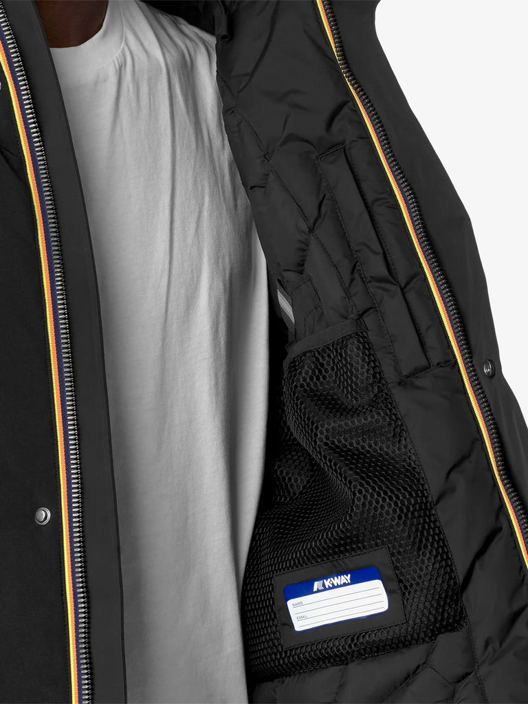 K-WAY Giubbotto Jacken Bonded Padded K7132BW uomo nero