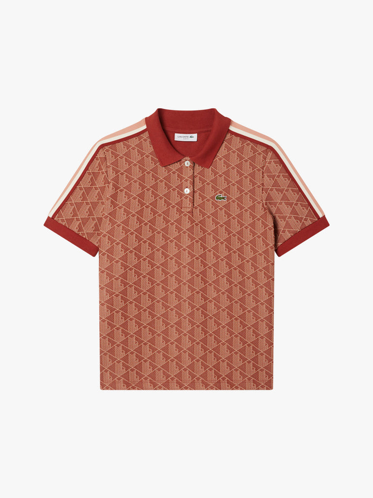 LACOSTE Polo Donna Marrone con 2 bottoni