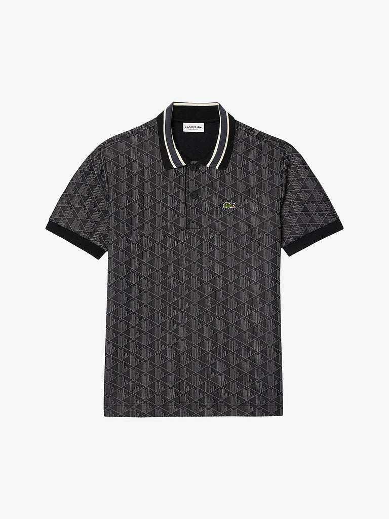 LACOSTE Polo shirt with contrasting collar and monogram DH1417