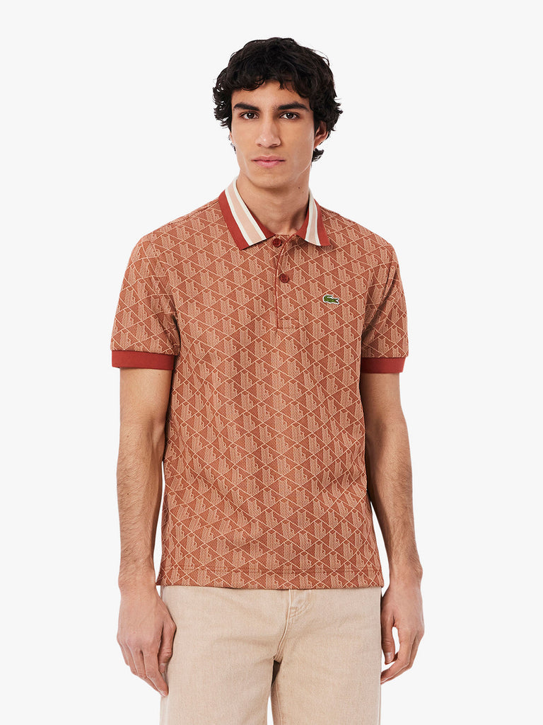 LACOSTE Polo MAGLIETTA M/C DH1417 Uomo Marrone