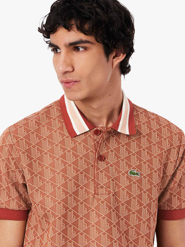 LACOSTE Polo MAGLIETTA M/C DH1417 Uomo Marrone