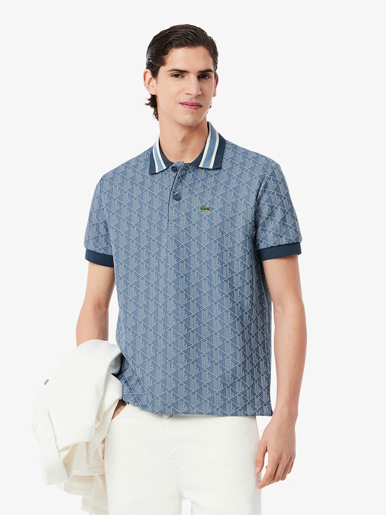 LACOSTE Polo MAGLIETTA M/C DH1417 Uomo Azzurro