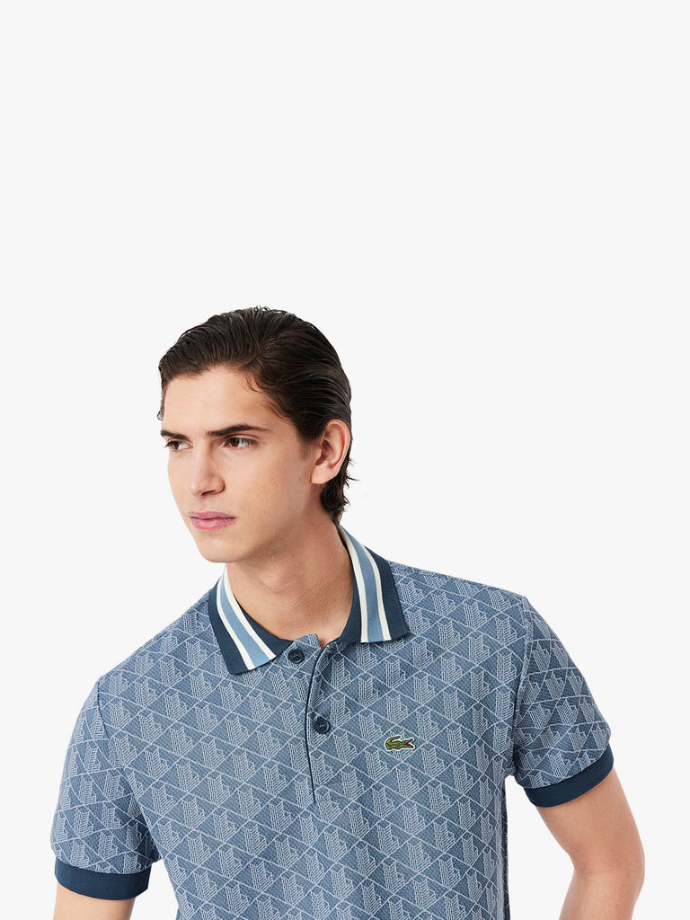 LACOSTE Polo MAGLIETTA M/C DH1417 Uomo Azzurro