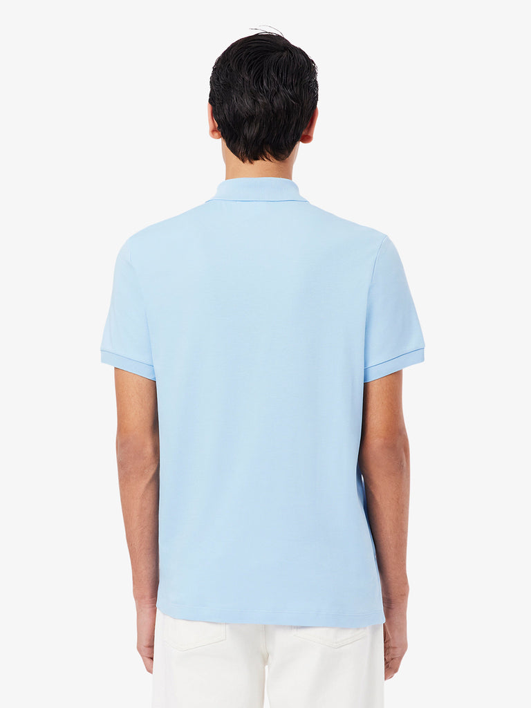 LACOSTE Polo pima uomo azzurro cotone