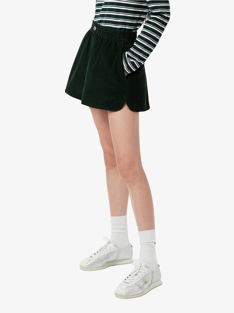 LACOSTE bermuda wide fit in velluto donna verde
