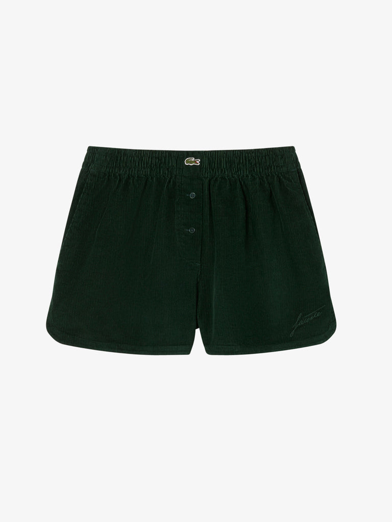 LACOSTE bermuda wide fit in velluto donna verde