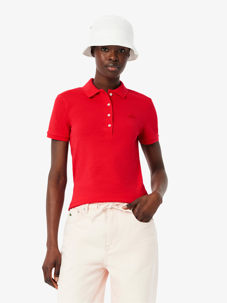 LACOSTE Polo MAGLIETTA M/C PF5462 Donna Rosso