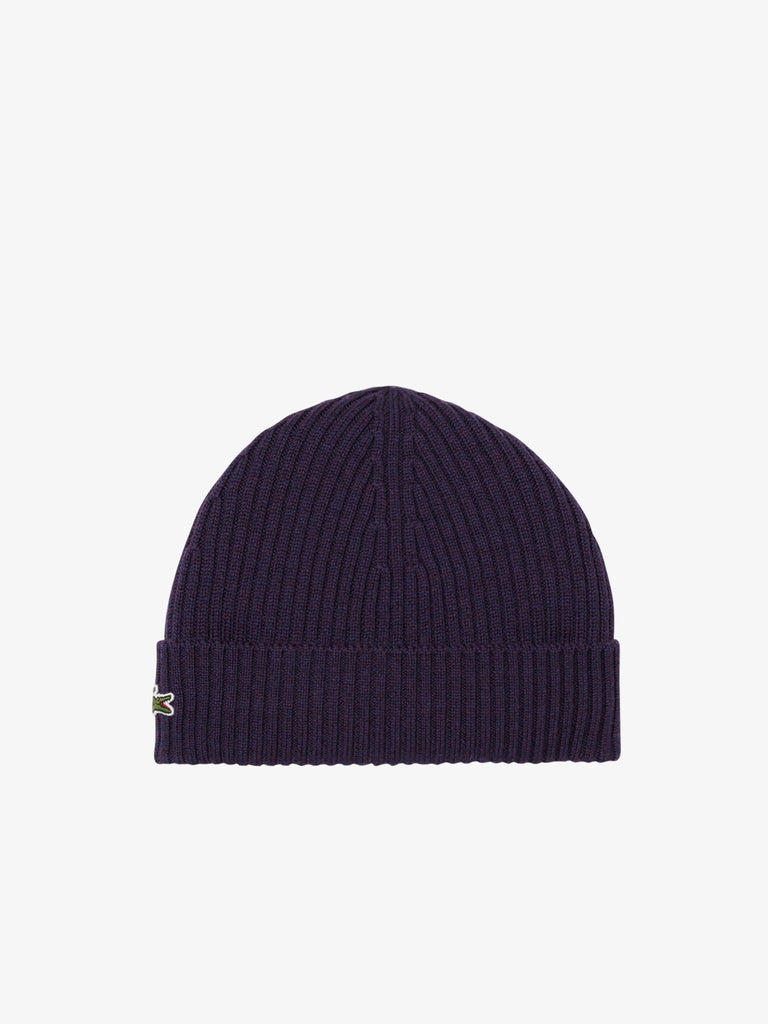 LACOSTE cappello in lana spazzolata lana viola