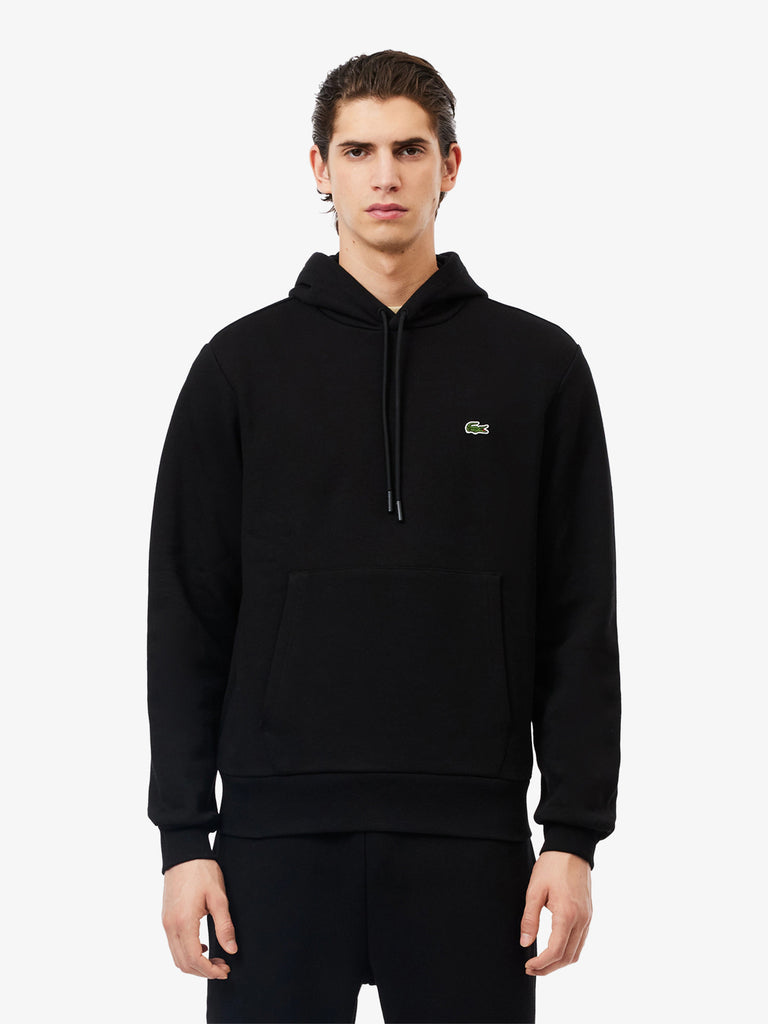 LACOSTE Felpa con cappuccio da jogging SH9623 uomo cotone nero