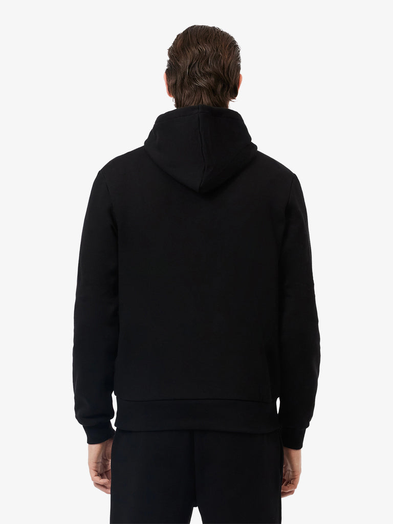 LACOSTE Felpa con cappuccio da jogging SH9623 uomo cotone nero