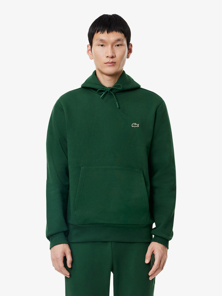 LACOSTE Felpa con cappuccio in pile SH9623 uomo cotone verde