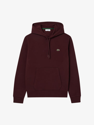 LACOSTE Felpa con cappuccio da jogging SH9623 uomo cotone bordeaux