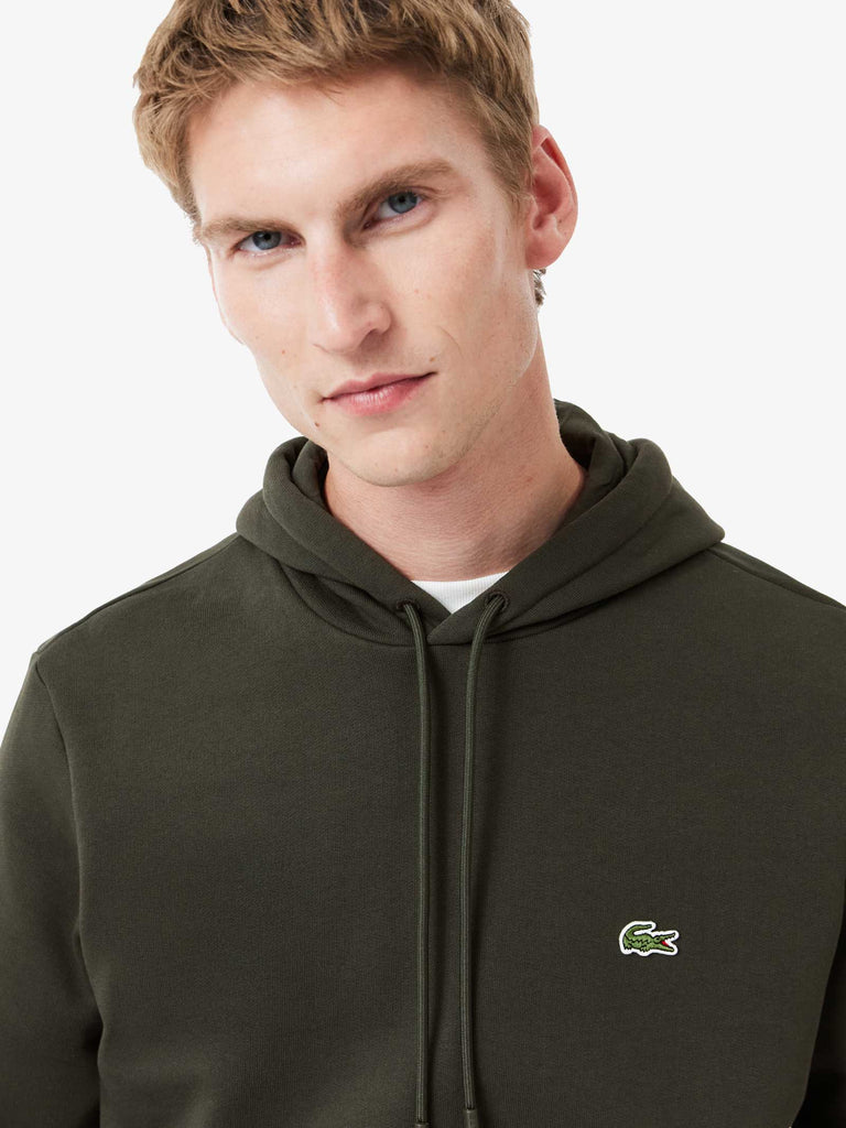 LACOSTE Felpa con cappuccio da jogging SH9623 uomo cotone bordeaux