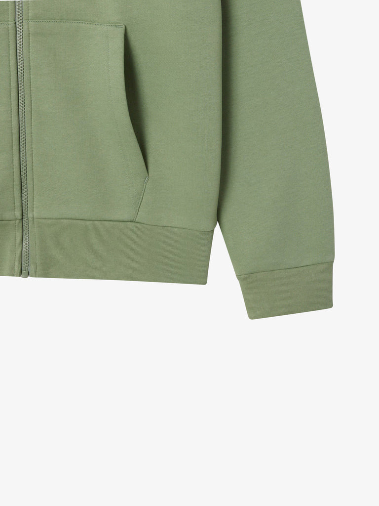 LACOSTE felpa con cappuccio in pile uomo verde cotone