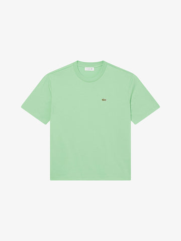 LACOSTE T-shirt Donna Verde Cotone