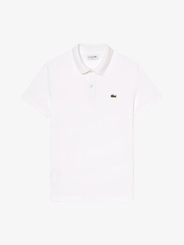 LACOSTE t-shirt con stampa multipla uomo bianco cotone